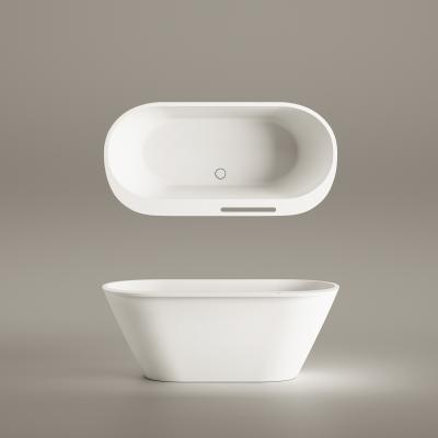 Free standing Silkstone bath DECO RIM 1660x815mm - view from top and front